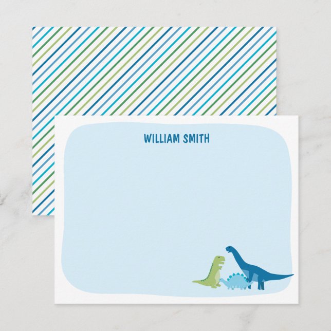 Carte De Correspondance Dinosaur personnalisé  (Devant / Derrière)