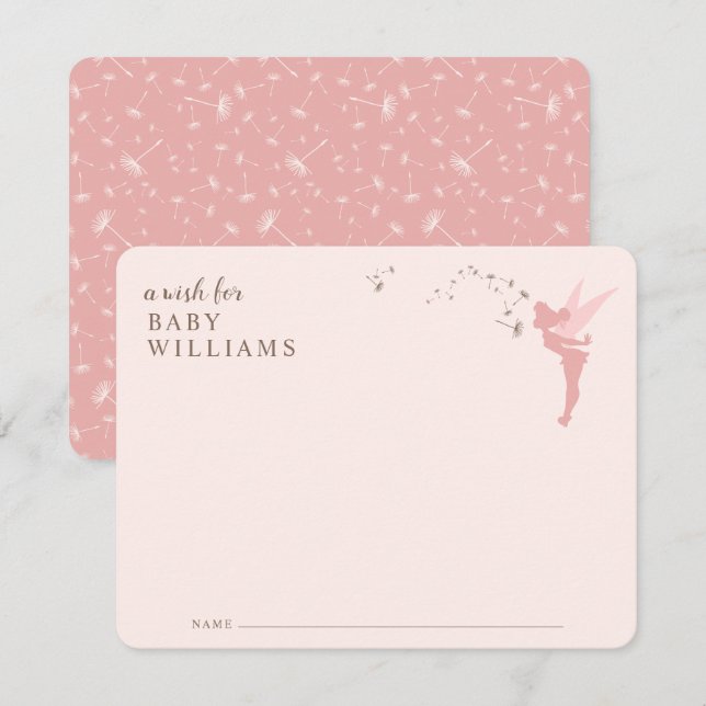 Carte De Correspondance Disney Tinker Bell A Wish for Baby shower (Devant / Derrière)