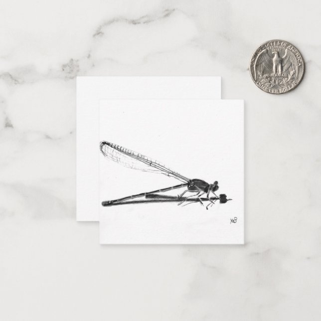 Carte De Correspondance Dragon Fly (Devant/Arrière en situation)