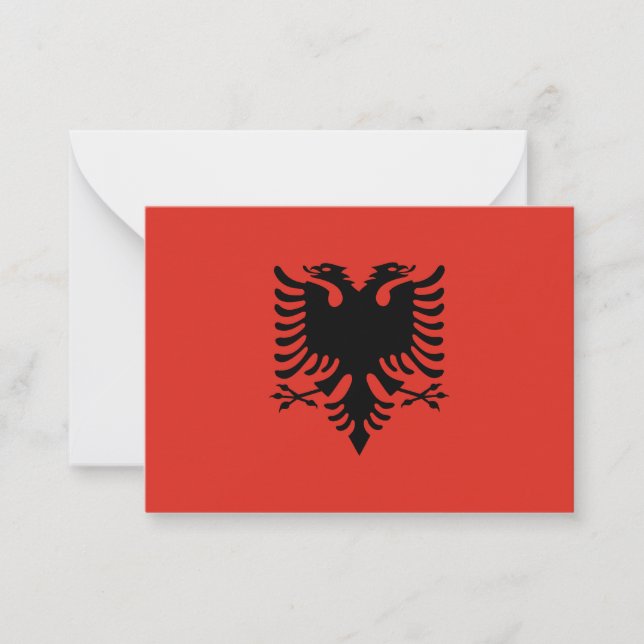 Carte De Correspondance Drapeau albanais (Devant)