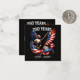 Carte De Correspondance Drapeau américain aigle 250 ans anniversaire
