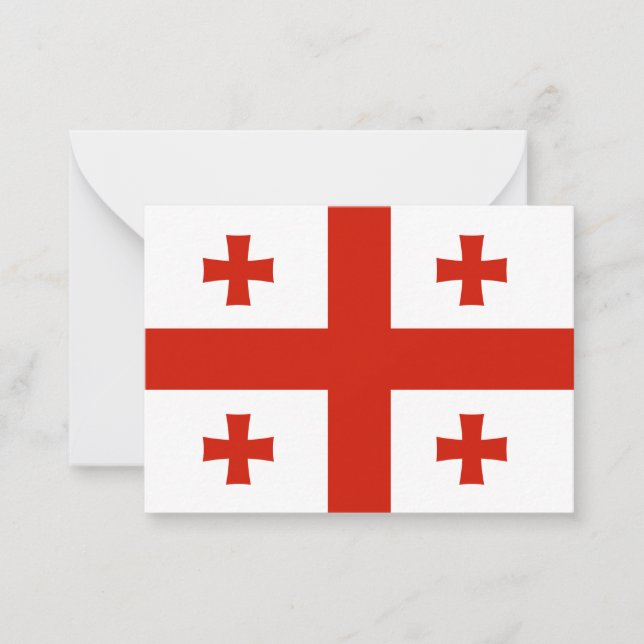 Carte De Correspondance Drapeau de Géorgie (Devant)
