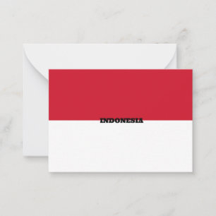 Carte De Correspondance Drapeau de l'Indonésie