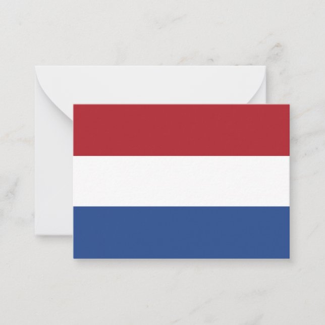 Carte De Correspondance Drapeau des Pays-Bas (Devant)