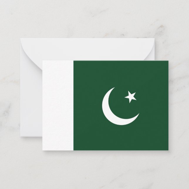 Carte De Correspondance Drapeau du Pakistan (Devant)