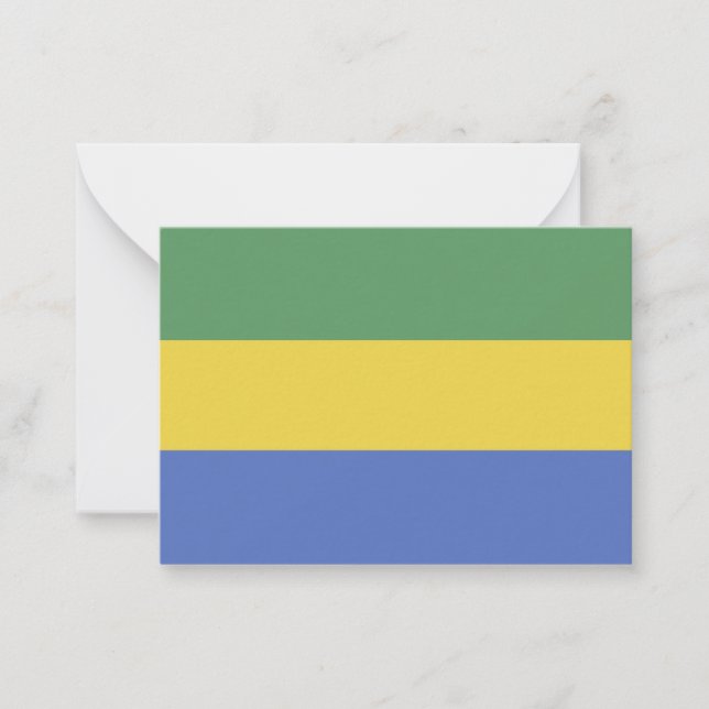 Carte De Correspondance Drapeau Gabon (Devant)