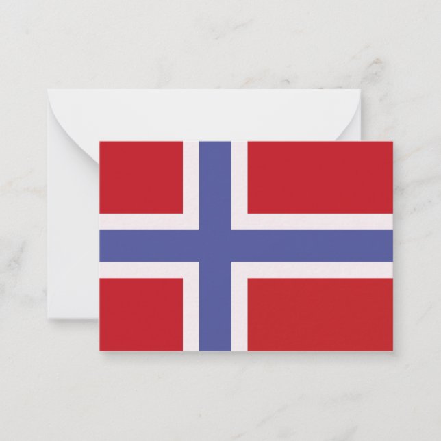 Carte De Correspondance Drapeau norvégien (Devant)