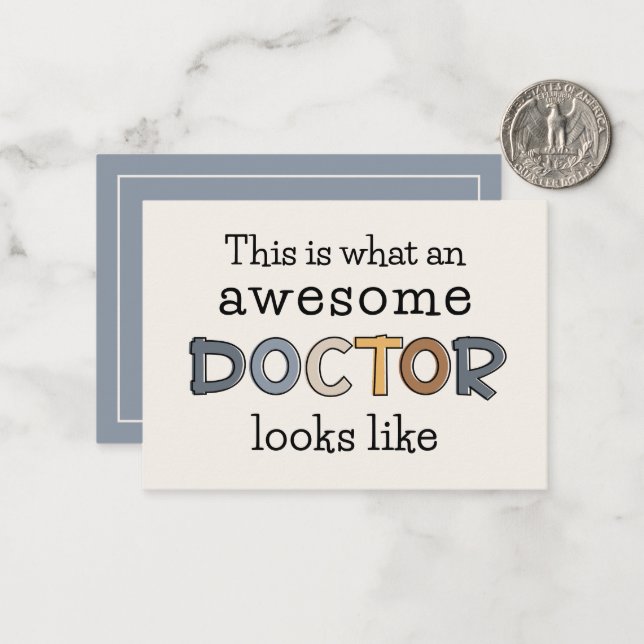 Carte De Correspondance Drôle Docteur Awesome Docteur Merci personnalisé (Devant/Arrière en situation)