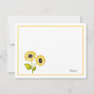 Carte De Correspondance 'Duet de tournesol'