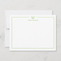 Éclairage Vert classique Famille Monogramme Minima