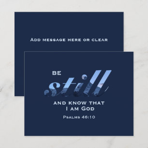 Carte De Correspondance Écriture chrétienne Reste calme Montagne bleue sur