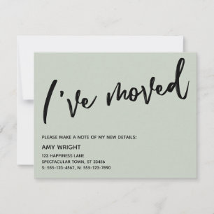 Carte De Correspondance Écriture manuscrite décontractée J'ai déplacé le F