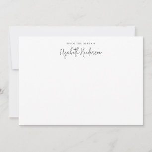 Carte De Correspondance Écriture noire et blanche chic