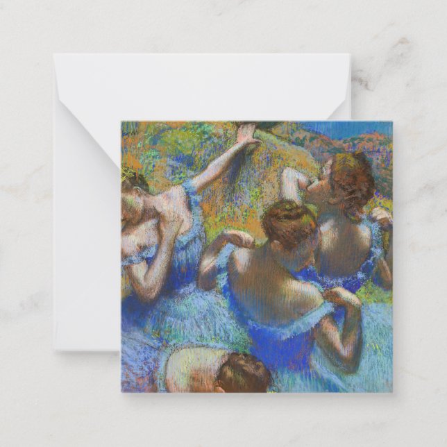 Carte De Correspondance Edgar Degas - Danseurs Bleus (Devant)
