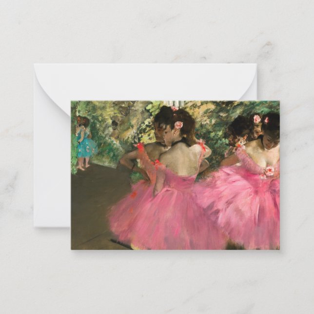 Carte De Correspondance Edgar Degas - Danseurs en rose (Devant)