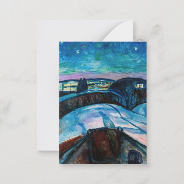 Carte De Correspondance Edvard Munch - Nuit étoilée 1922 (Devant)