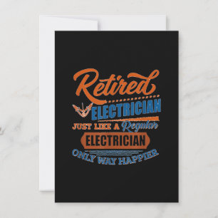 Carte De Correspondance Électricien à la retraite - Cadeau d'électricien