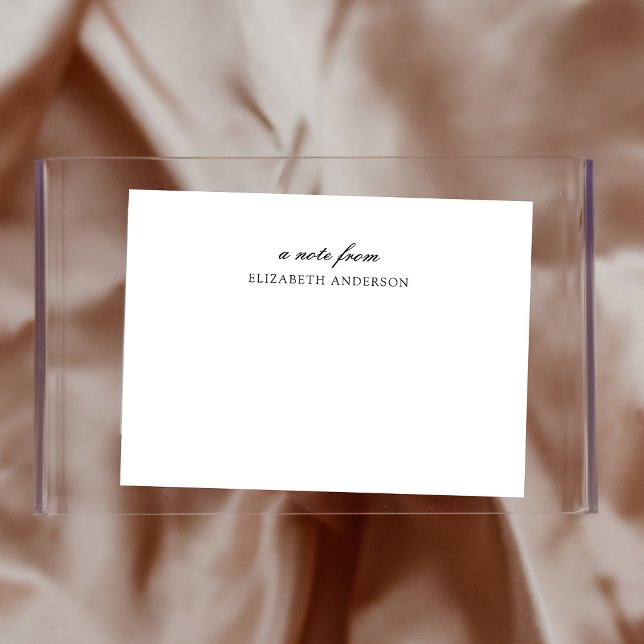 Carte De Correspondance Élégance classique | Noir et blanc (An elegant note card in black and white)