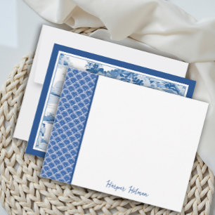 Carte De Correspondance Élégant Clamcocoque bleu polyvalent Toile plat
