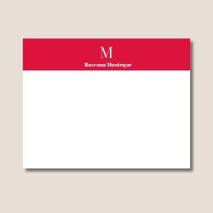 Carte De Correspondance Élégant Cramoisi Lettre Personnalisée Nom Entrepri