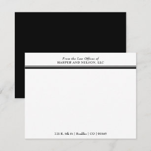 Carte De Correspondance Élégant De la part de Double Border Avocat