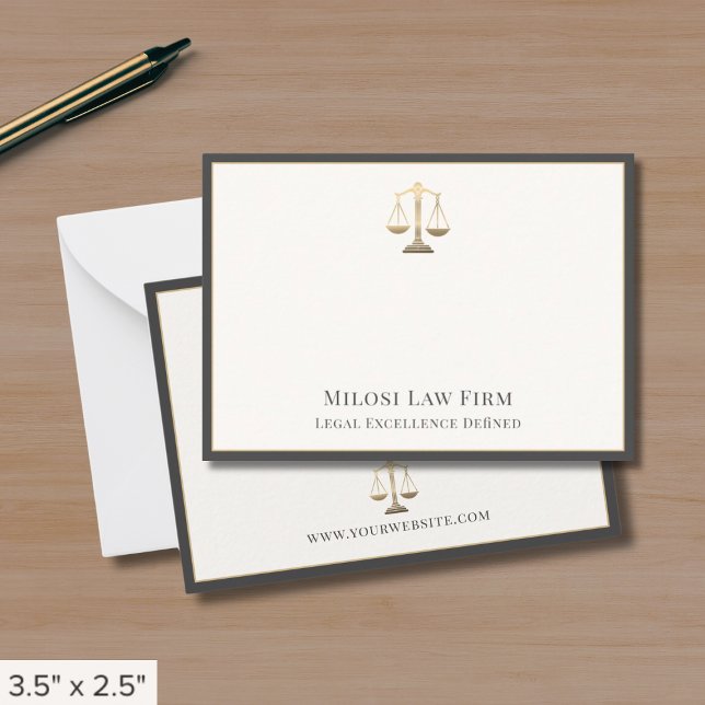 Carte De Correspondance Élégant échelle de justice juridique (Créateur téléchargé)