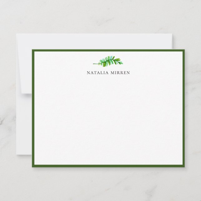 Carte De Correspondance Élégant Island Palm Branch (Devant)