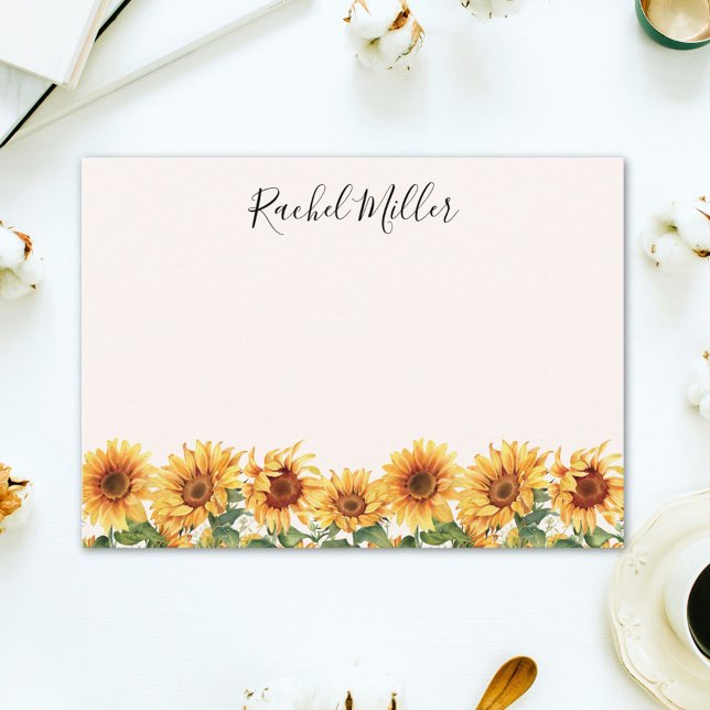 Carte De Correspondance Elégant jardin de tournesols (In situ)