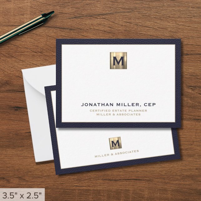Carte De Correspondance Élégant logo initial Gold Luxury (Créateur téléchargé)