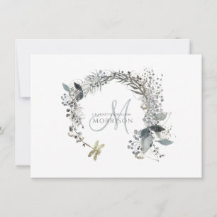 Carte De Correspondance Élégant Mariage bleu Dusty