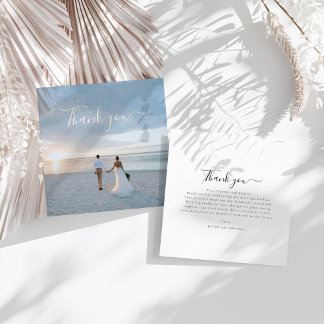 Carte De Correspondance Élégant Mariage de note de script plat