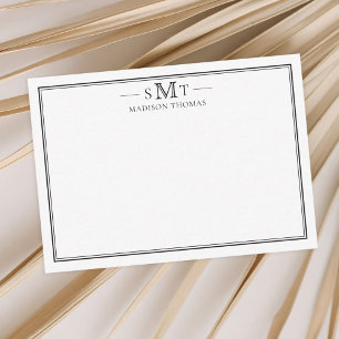 Carte De Correspondance Élégant minimaliste à trois lettres Monogramme