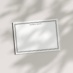 Carte De Correspondance Élégant minimaliste deux bordures professionnel no