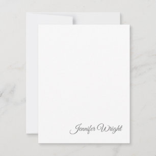 Carte De Correspondance Élégant minimaliste moderne gris clair