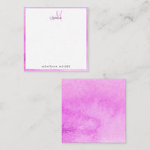 Élégant Monogramme moderne Aquarelle rose Abstrait