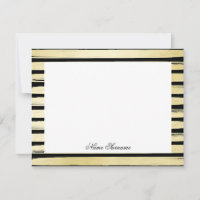 Elégant nom personnalisé noir feuille d'or peint r
