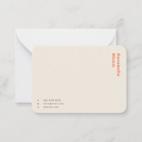 Élégant Orange minimal Moderne tendance