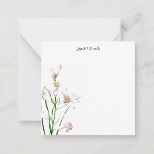 Carte De Correspondance Élégant Plain Professional Calligraphie Floral