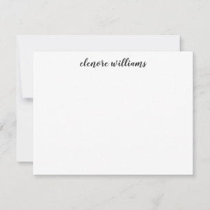 Carte De Correspondance Élégant professionnel noir gris simple Script