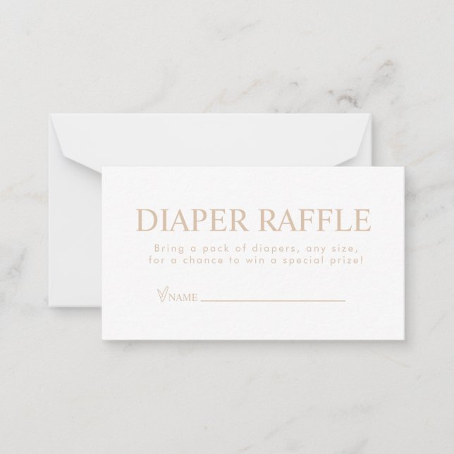 Carte De Correspondance Élégant Raffle de couches beiges (Devant)
