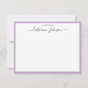 Carte De Correspondance Élégant Script Chic Calligraphie Une Note De Viole