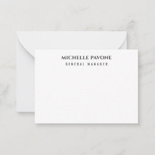 Carte De Correspondance Élégant Simple Professionnel Noir & Blanc