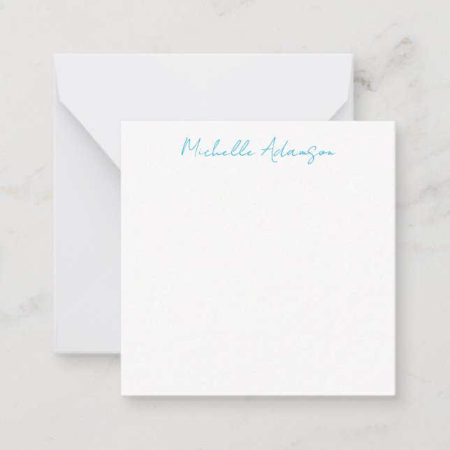 Carte De Correspondance Élégant style rétro Ciel bleu blanc (Devant)
