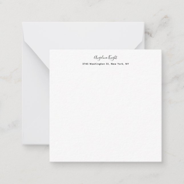 Carte De Correspondance Élégant stylé tendance unique écriture manuscrite  (Devant)