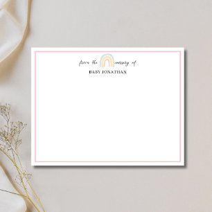 Carte de correspondance élégante à bordure rose pa