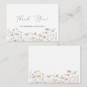 Carte De Correspondance Elégante aquarelle bébé en fleurs fleur sauvage bé