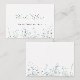 Carte De Correspondance Elégante aquarelle bébé en fleurs fleur sauvage bé