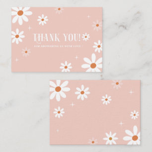 Carte De Correspondance Elégante aquarelle bleu Baby shower floral note