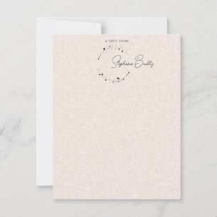 Carte De Correspondance Élégante couronne personnalisée Une note de