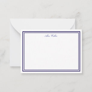 Carte de correspondance élégante et violette aérée